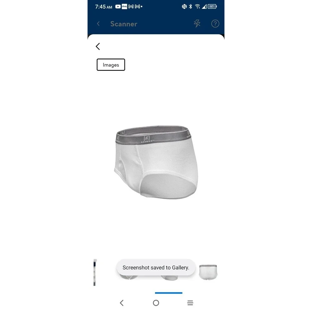 George Men's Full‎ Rise Cotton Briefs